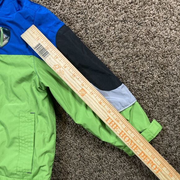 London Fog Boys Wind Breaker Light Jacket Size 3T Full Zipper Hooded Blue Multi - Picture 4 of 6